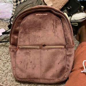 mytagalong velour velvet mauve backpack